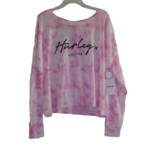 HURLEY Long Sleeve Pajama Blouse Size XL Color Cloudy Tie Dye